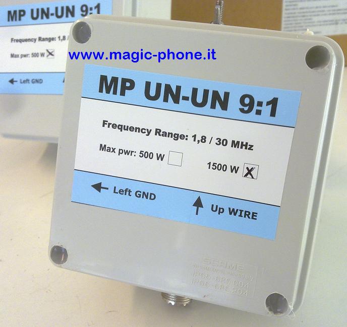 BALUN UN-UN 9.1 1.8/30 mhz 1500W - Clicca l'immagine per chiudere